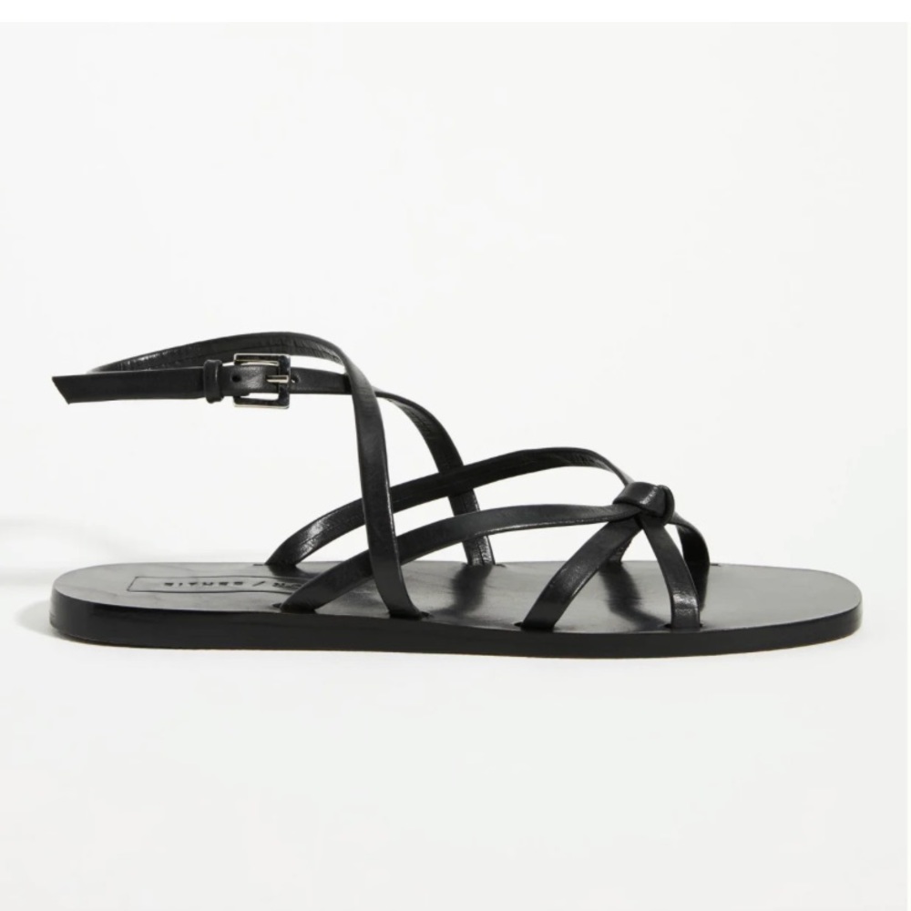 SOLD!! Either/Or ‘The Dress Sandal’ in black leather Size 8 NWB